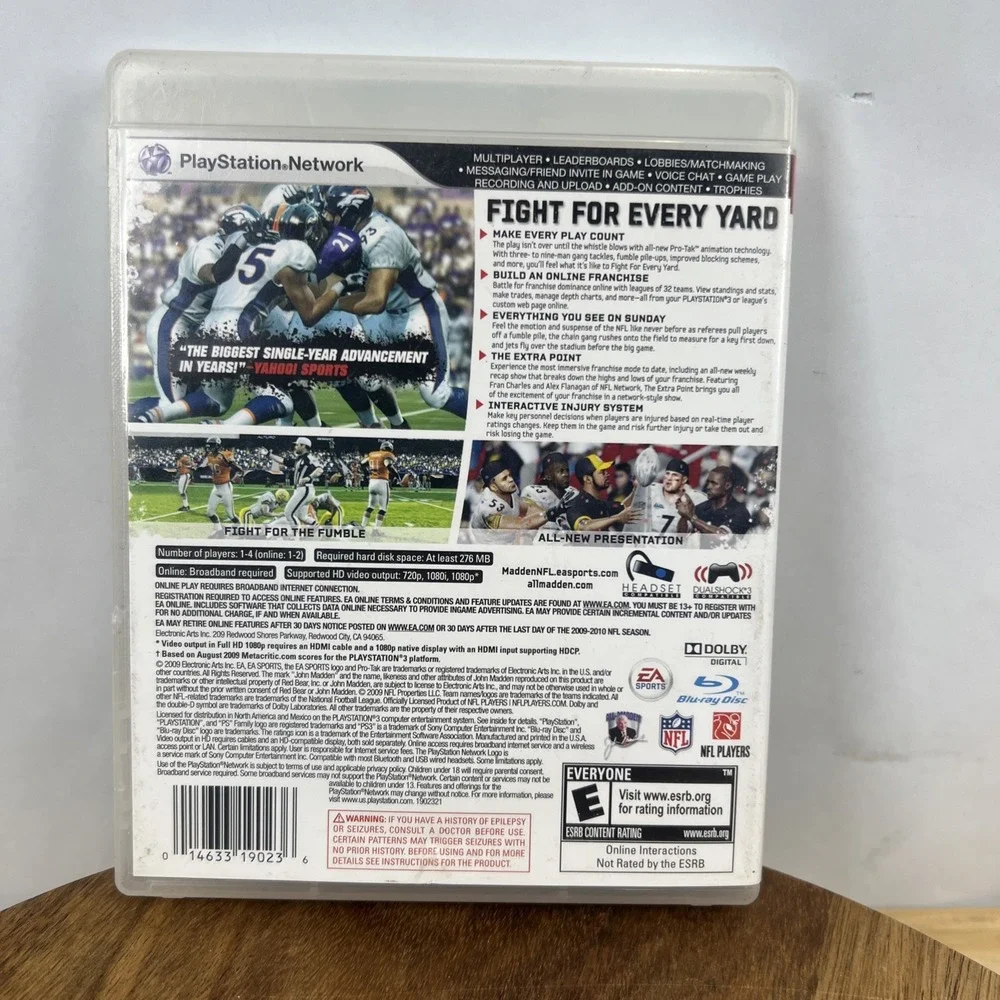Madden NFL 10 (Sony PlayStation 3, 2009) CIB - Very‎ Good